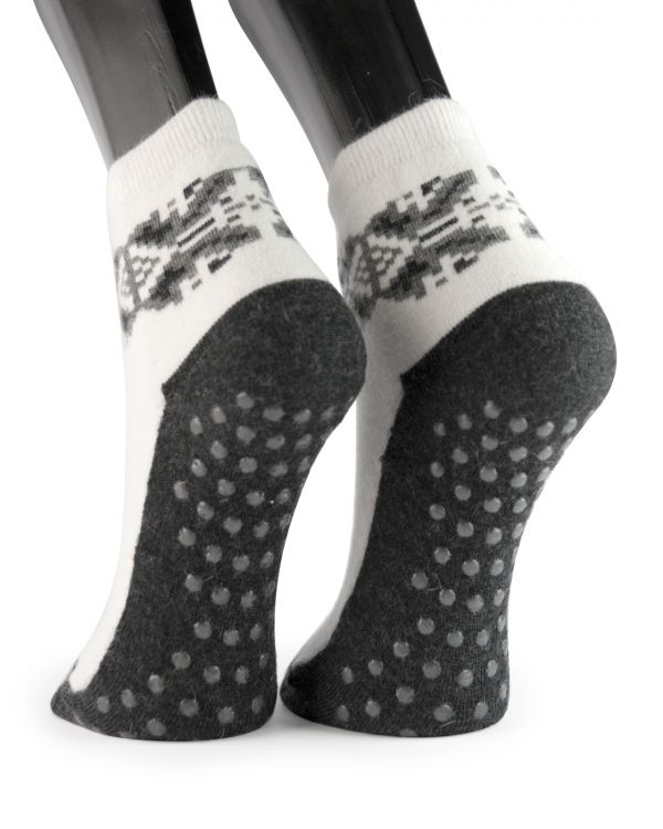 Cordelia varemærke debat Angora sokker med gummi knopper, så glider du ikke – DiaSock.dk